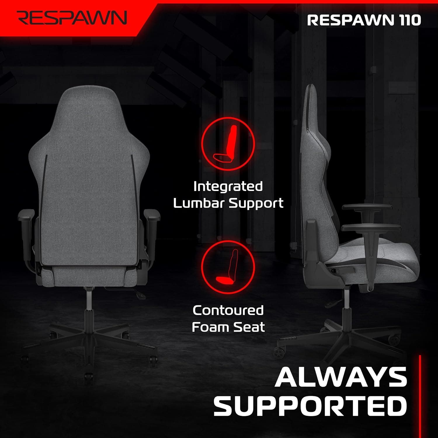 RESPAWN 110 Ergonomic Gaming Chair 5